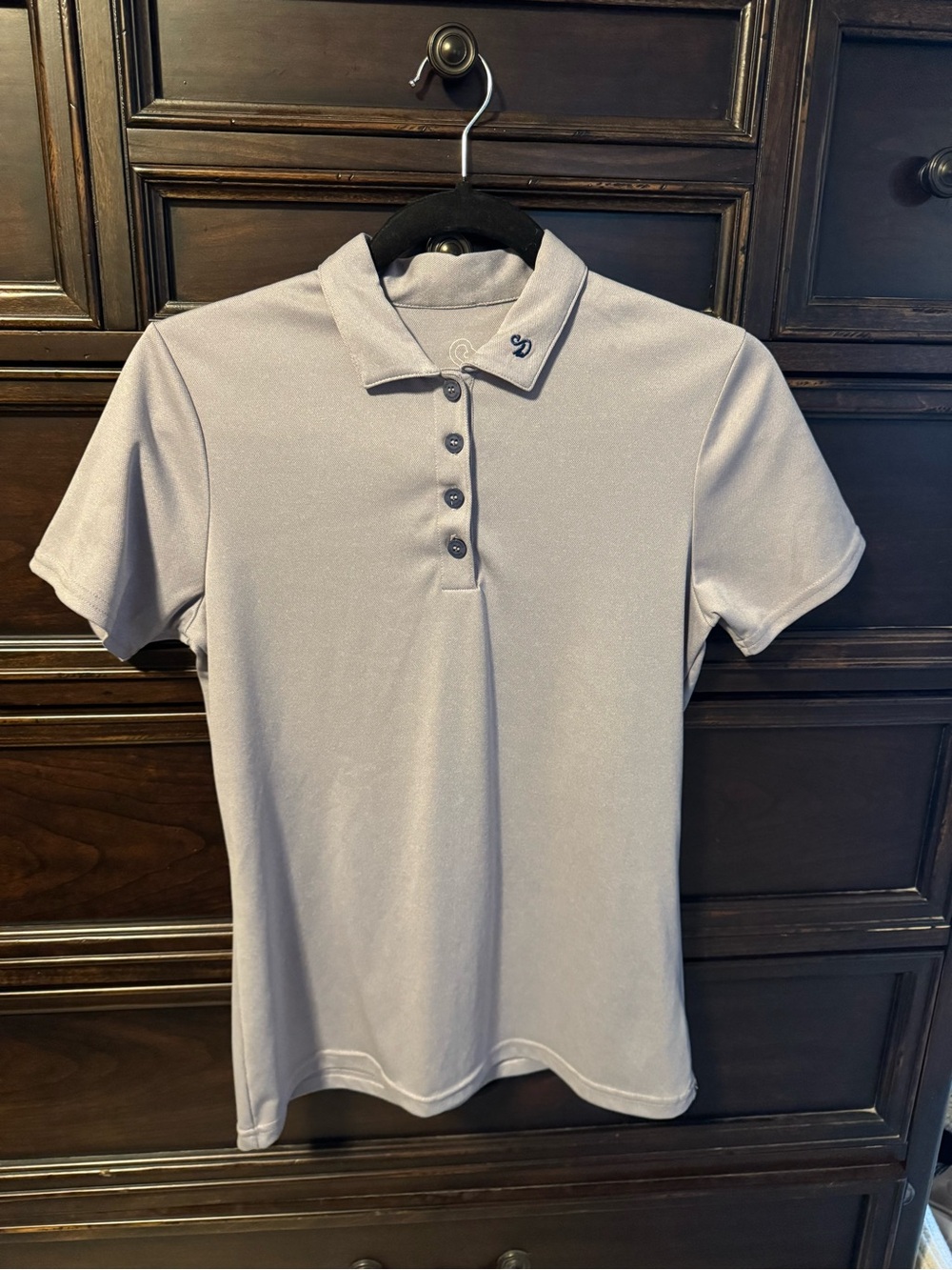 Light Lavender Swannies Golf Button-Down Polo Shirt for Women size small